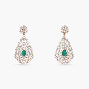 Rasika Dazzling Silver CZ Earrings