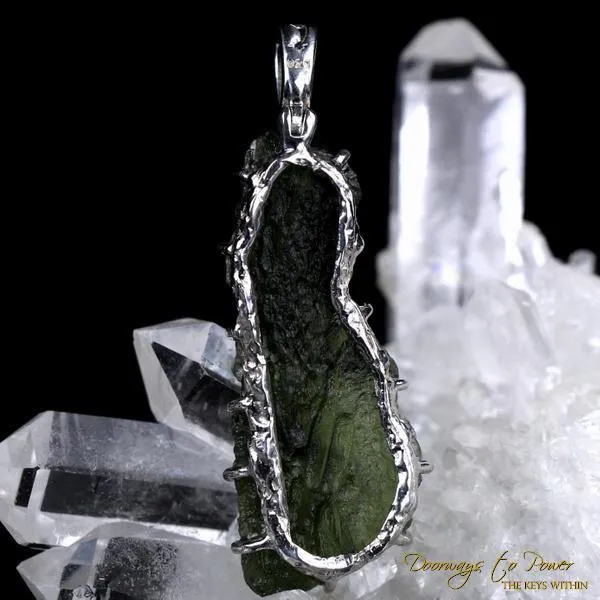 Raw Natural Moldavite Tektite Pendant