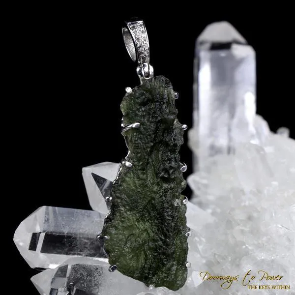 Raw Natural Moldavite Tektite Pendant