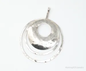 Retired Silpada Hammered Rings Sterling Silver Necklace Pendant