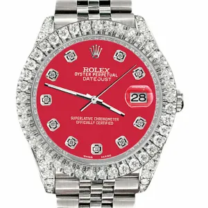 Rolex Datejust 41 4.4CT Diamond Bezel/Lugs/Scarlet Red  TFJ-142508578