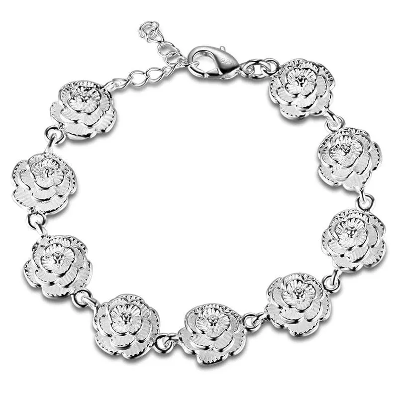 Rose Flower Chain Bracelet