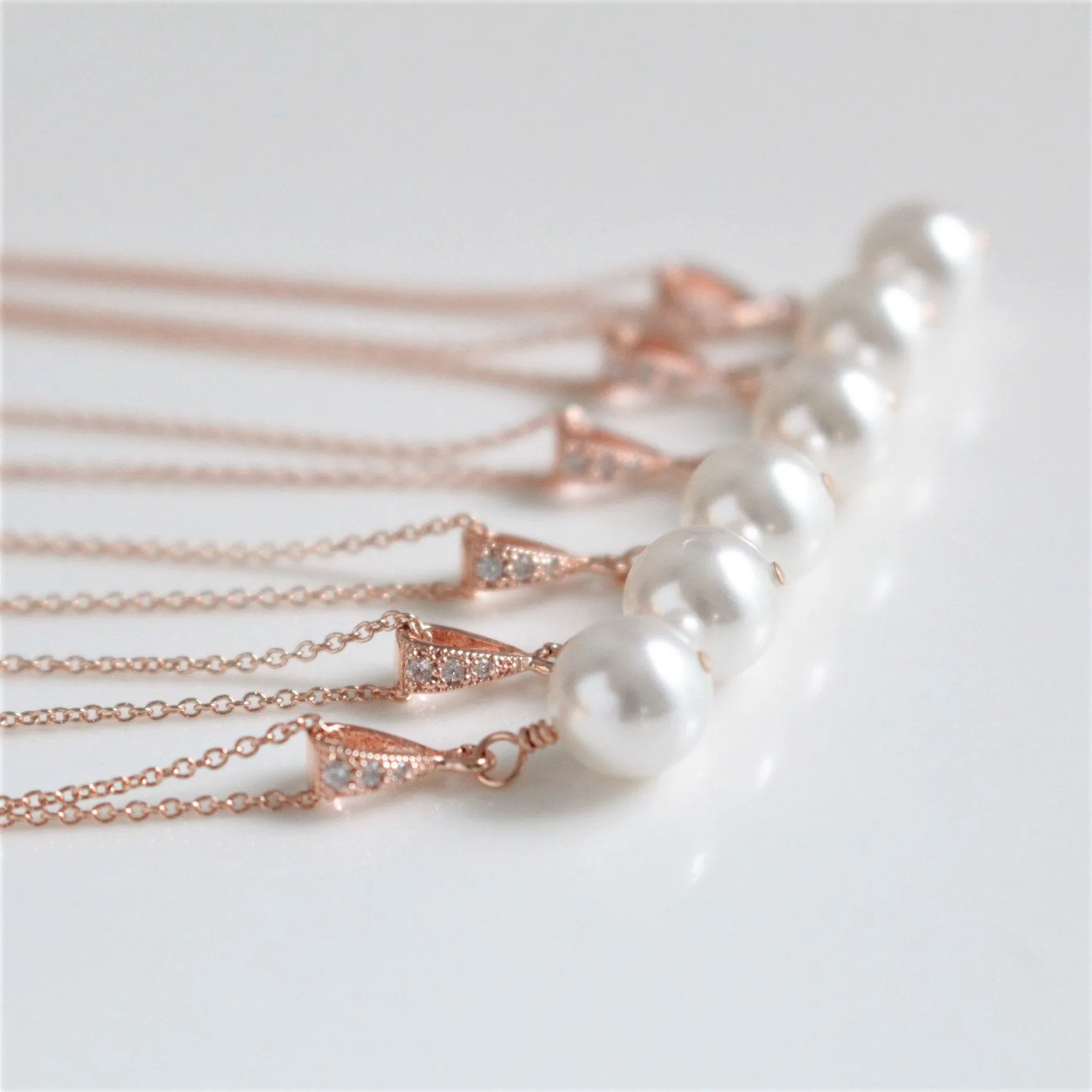 Rose Gold & Pearl Necklace