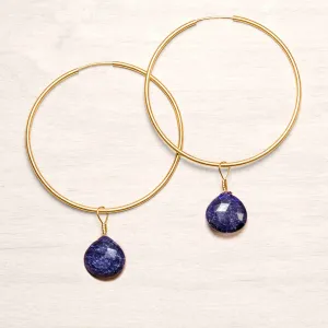 Sapphire Hoop Earrings