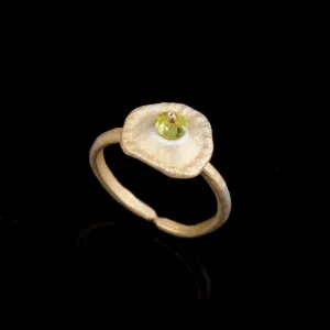 Sea Urchin Single Ring - Peridot