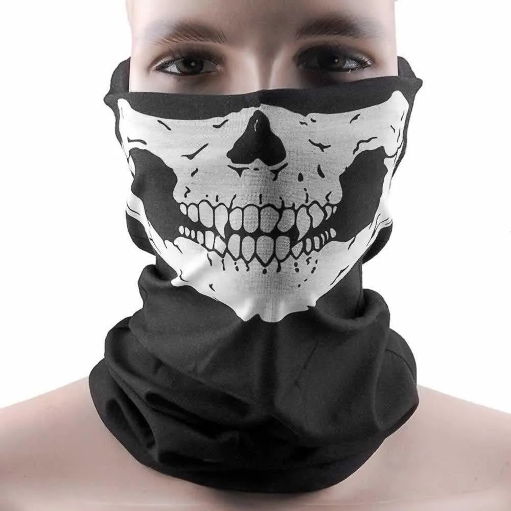 Skull Mask Skeleton Motorcycle Biker Scarf Face Neck Bandana Ski Paintball Snood