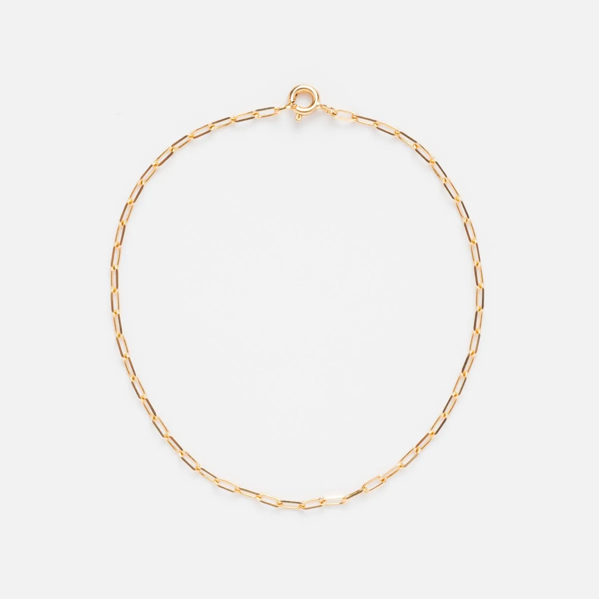 Solid Gold Paperclip Bracelet