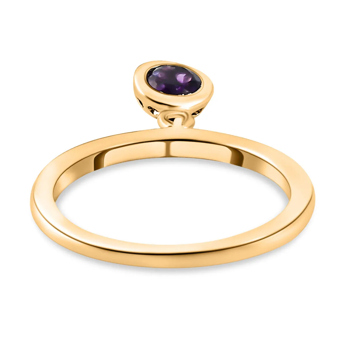 Solitaire Birthstone Charm Ring