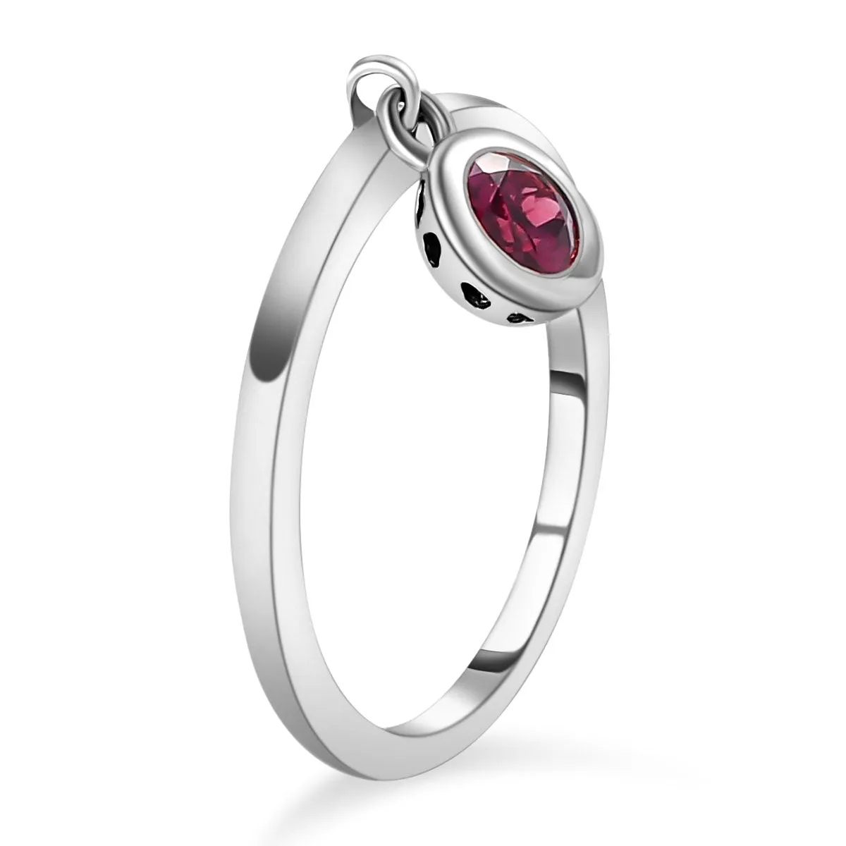 Solitaire Birthstone Charm Ring