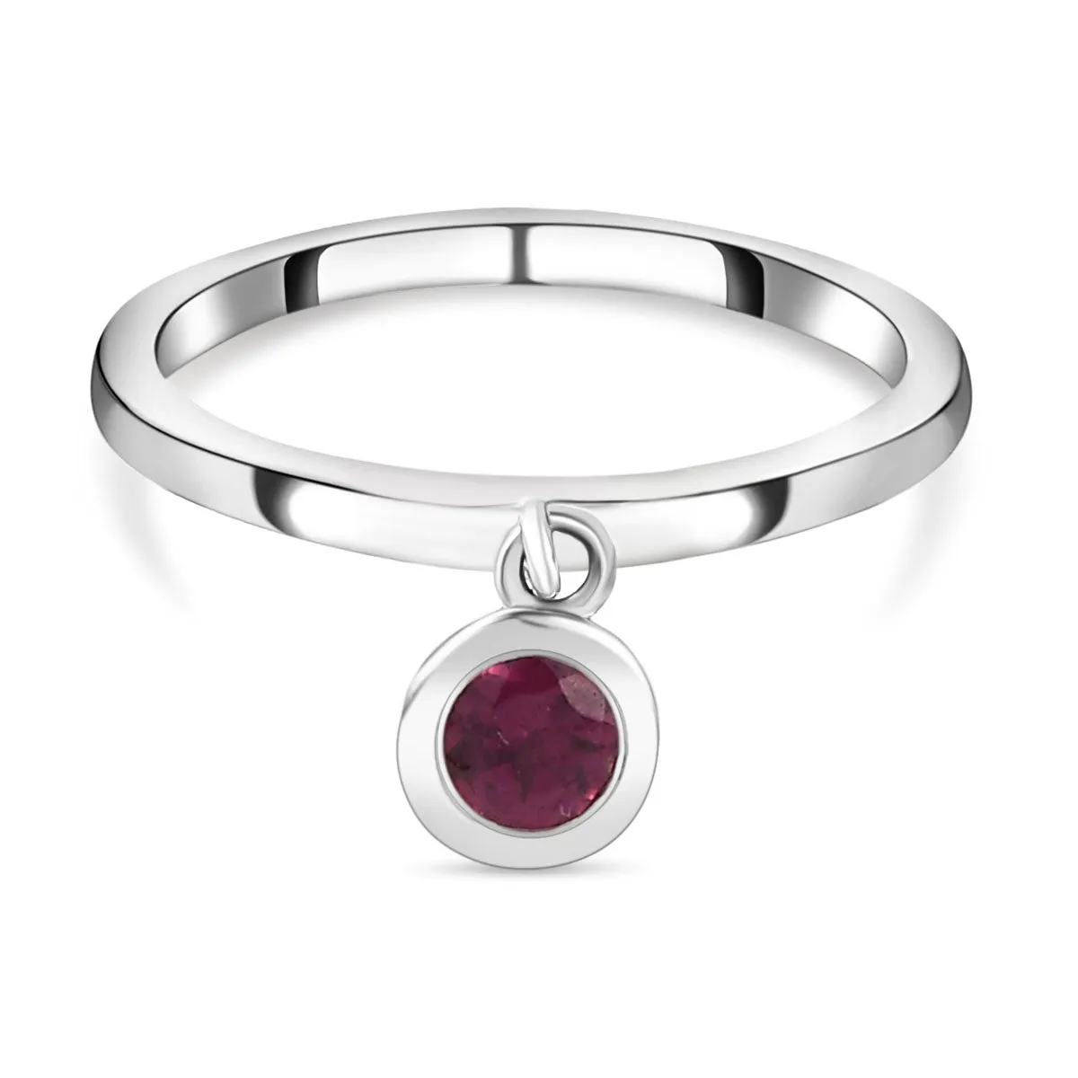 Solitaire Birthstone Charm Ring