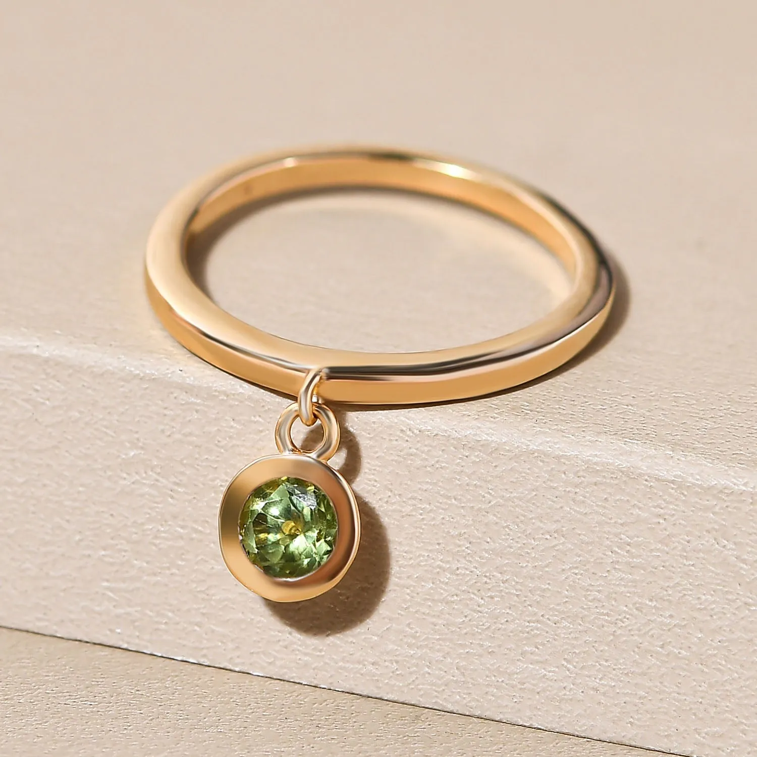 Solitaire Birthstone Charm Ring