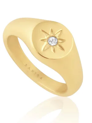 Star Signet Ring - Gold