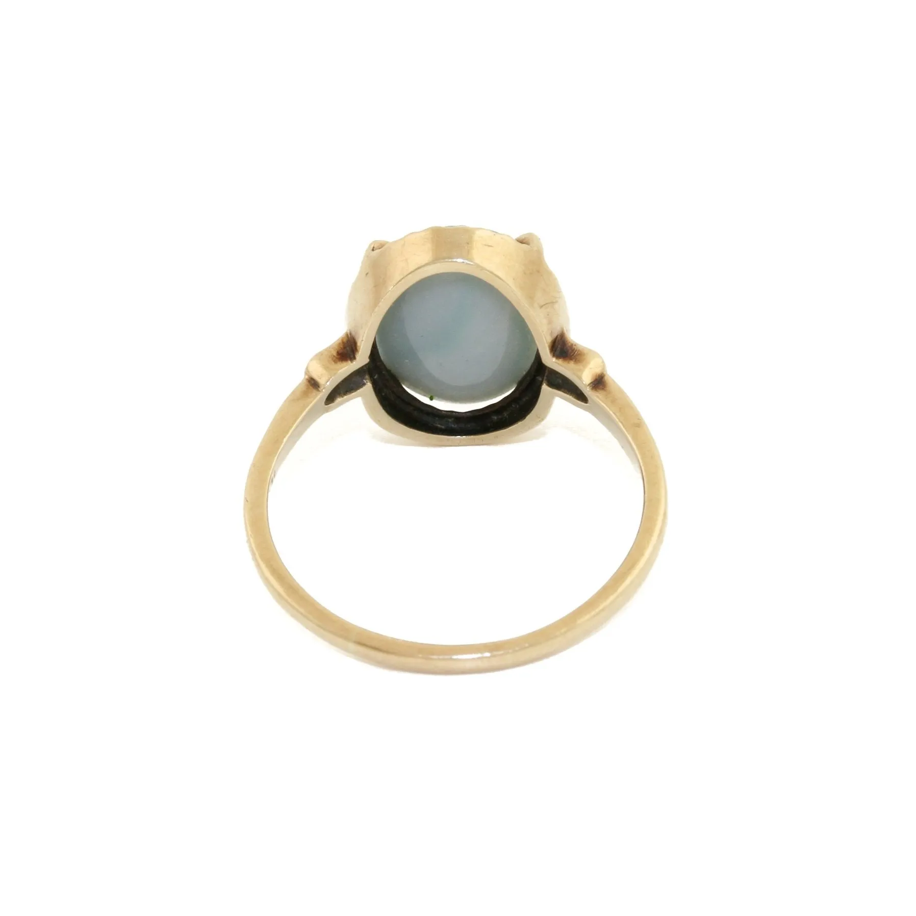 Stately 10K Gold x Australian Blue Opal