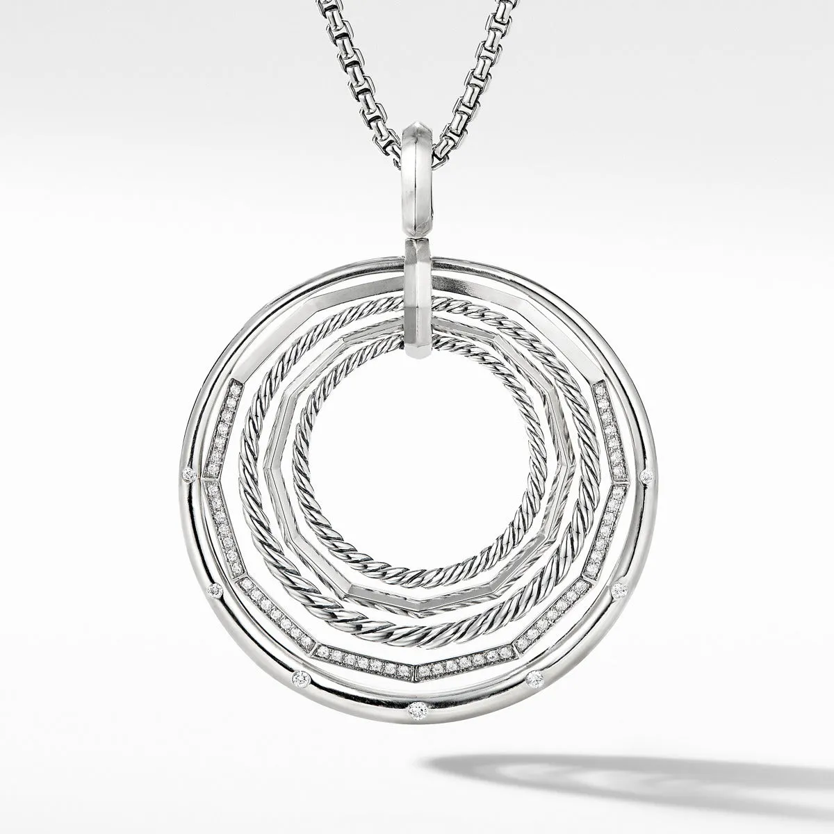 Stax Large Pendant Necklace with Diamonds