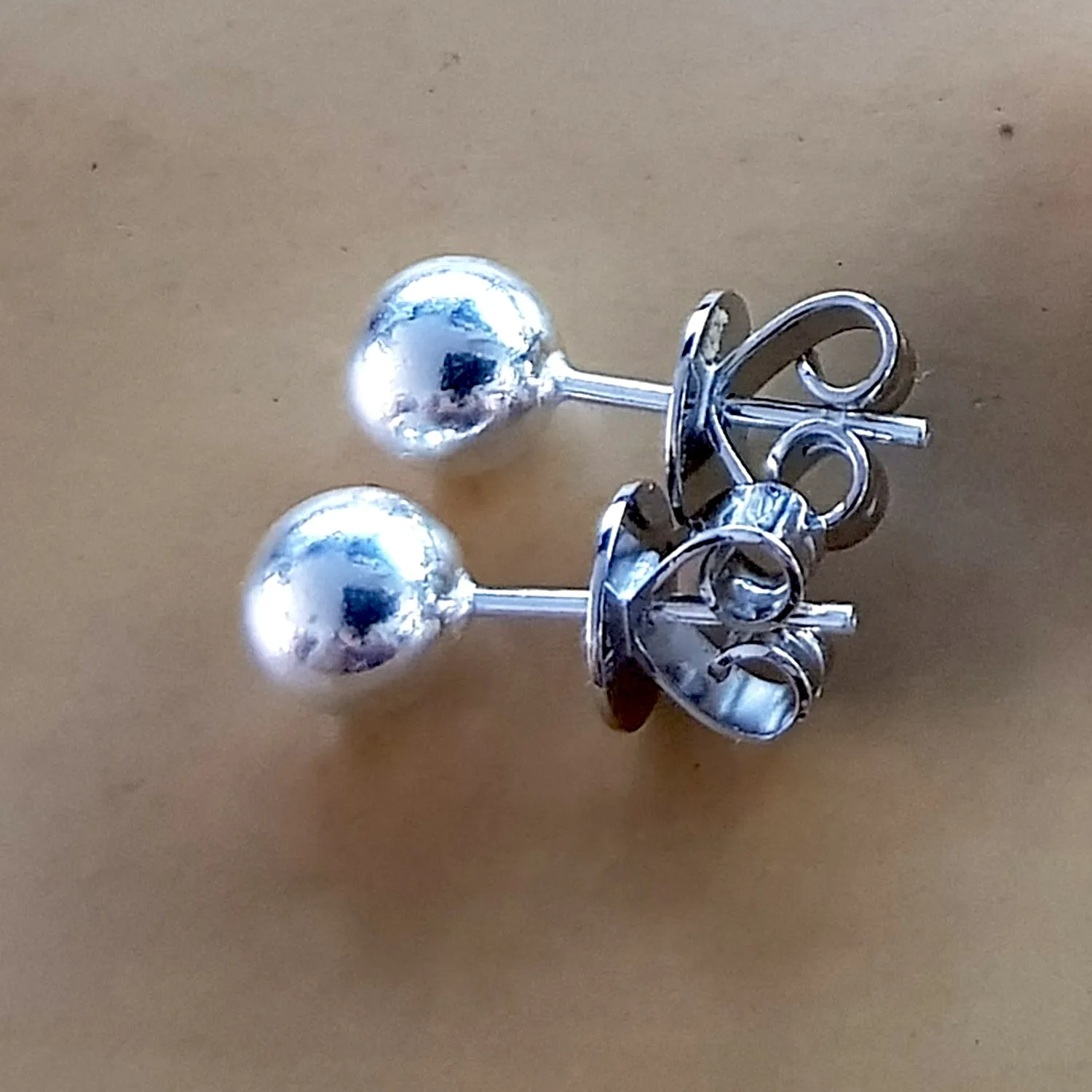 Sterling Silver 925 Ball Stud Earrings | (KJ-372E)