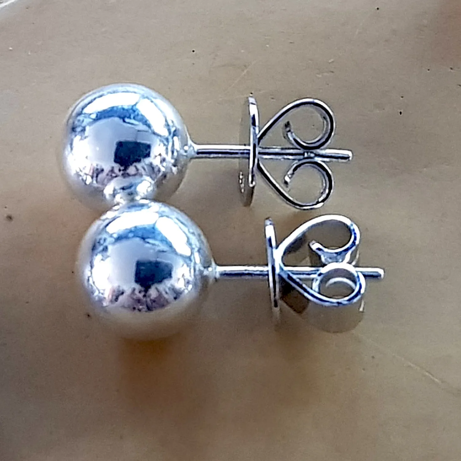 Sterling Silver 925 Ball Stud Earrings | (KJ-372E)