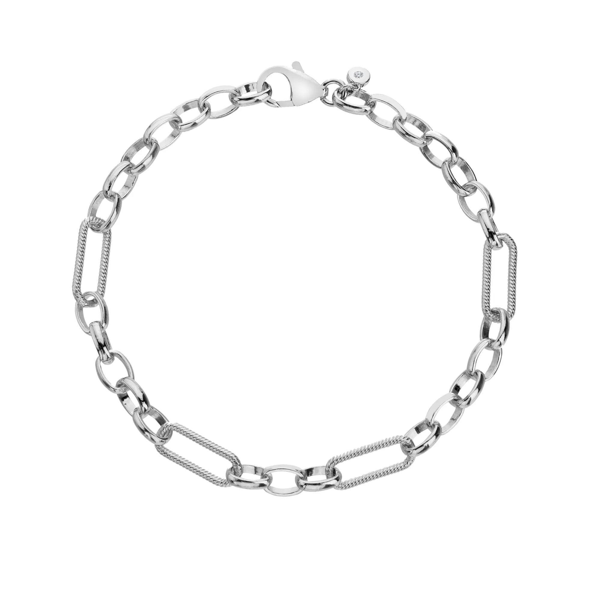 Sterling Silver HD X TG Statement Link Bracelet DL682