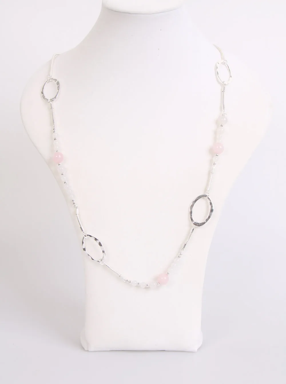 Stone Marble and abstract shape Long Necklace