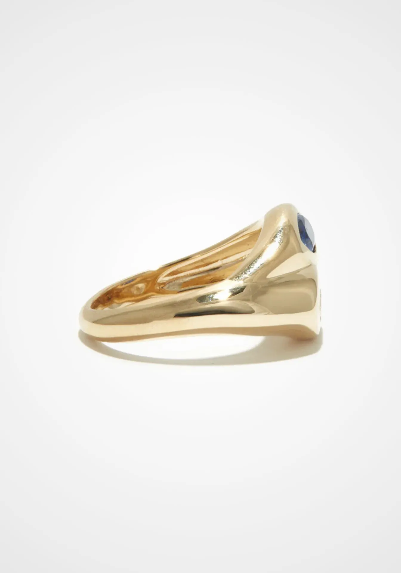 Toi et Moi Marquise Bubble, 14K Yellow Gold, Sapphire   Diamond Ring