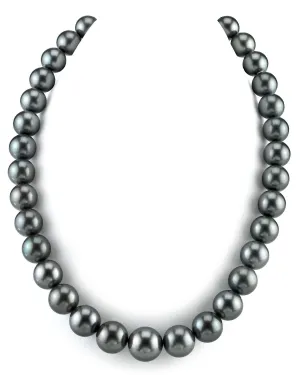 True Round Tahitian Pearl Necklace, 11.0-13.0mm - AAA Quality