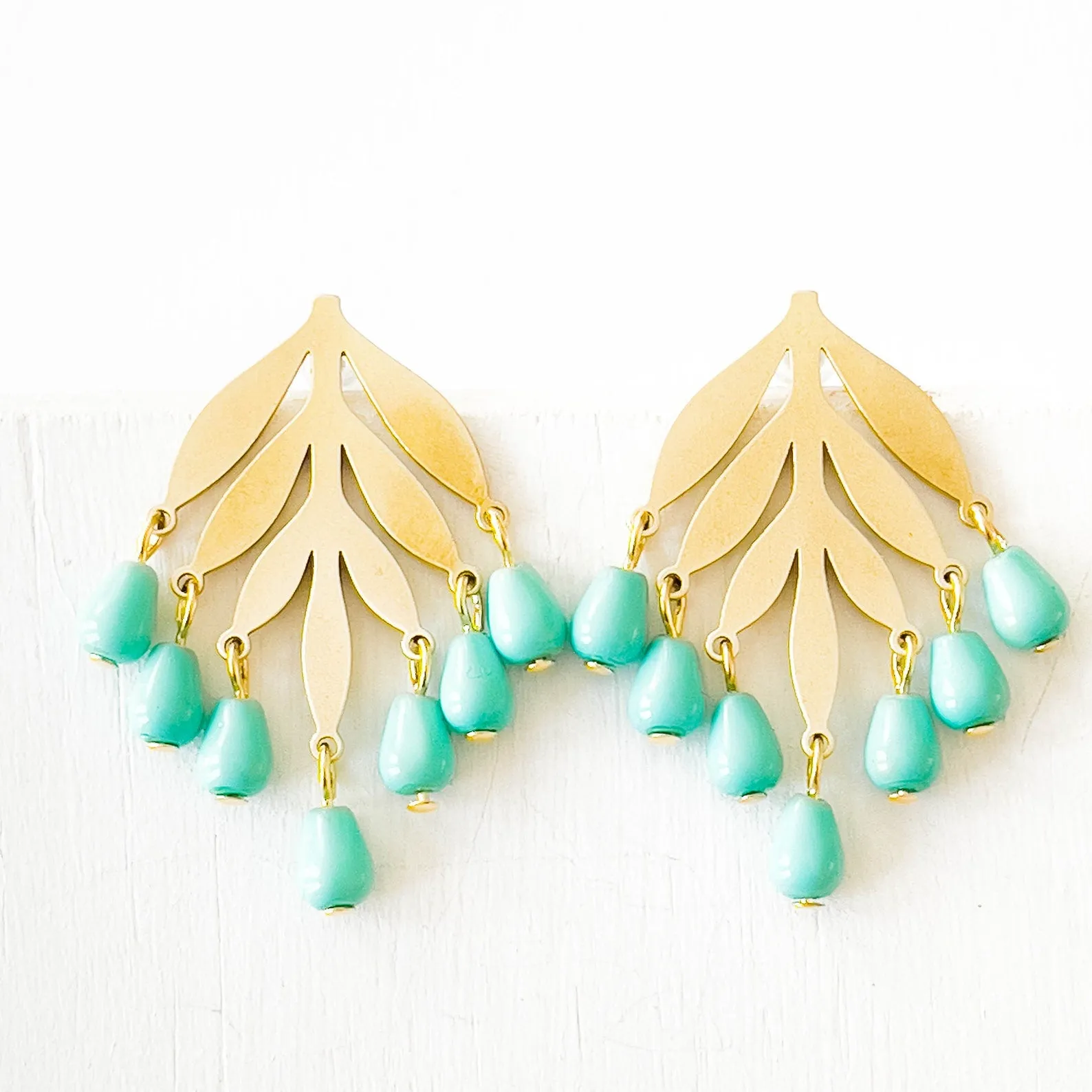 Turquoise Chandelier Studs