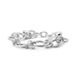 Twisted Chain 7.5" Link Bracelet - Sterling Silver