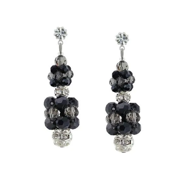 Two-Tier Crystal Cluster Earrings