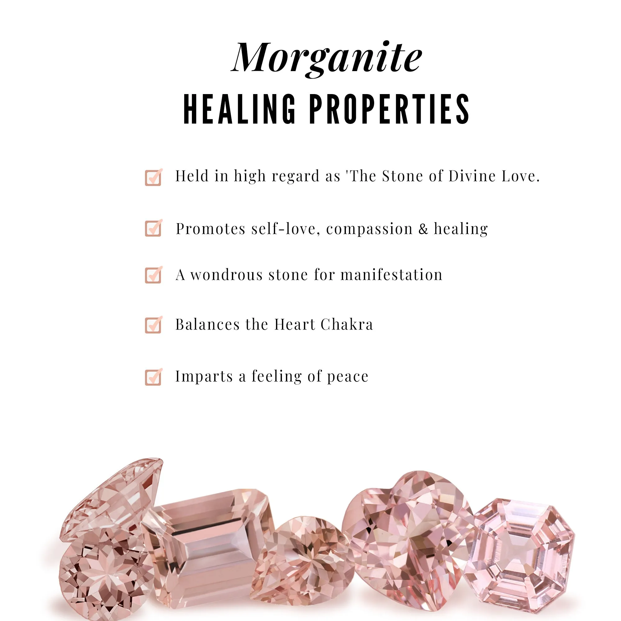 Unique Morganite Heart Pendant Necklace with Diamond