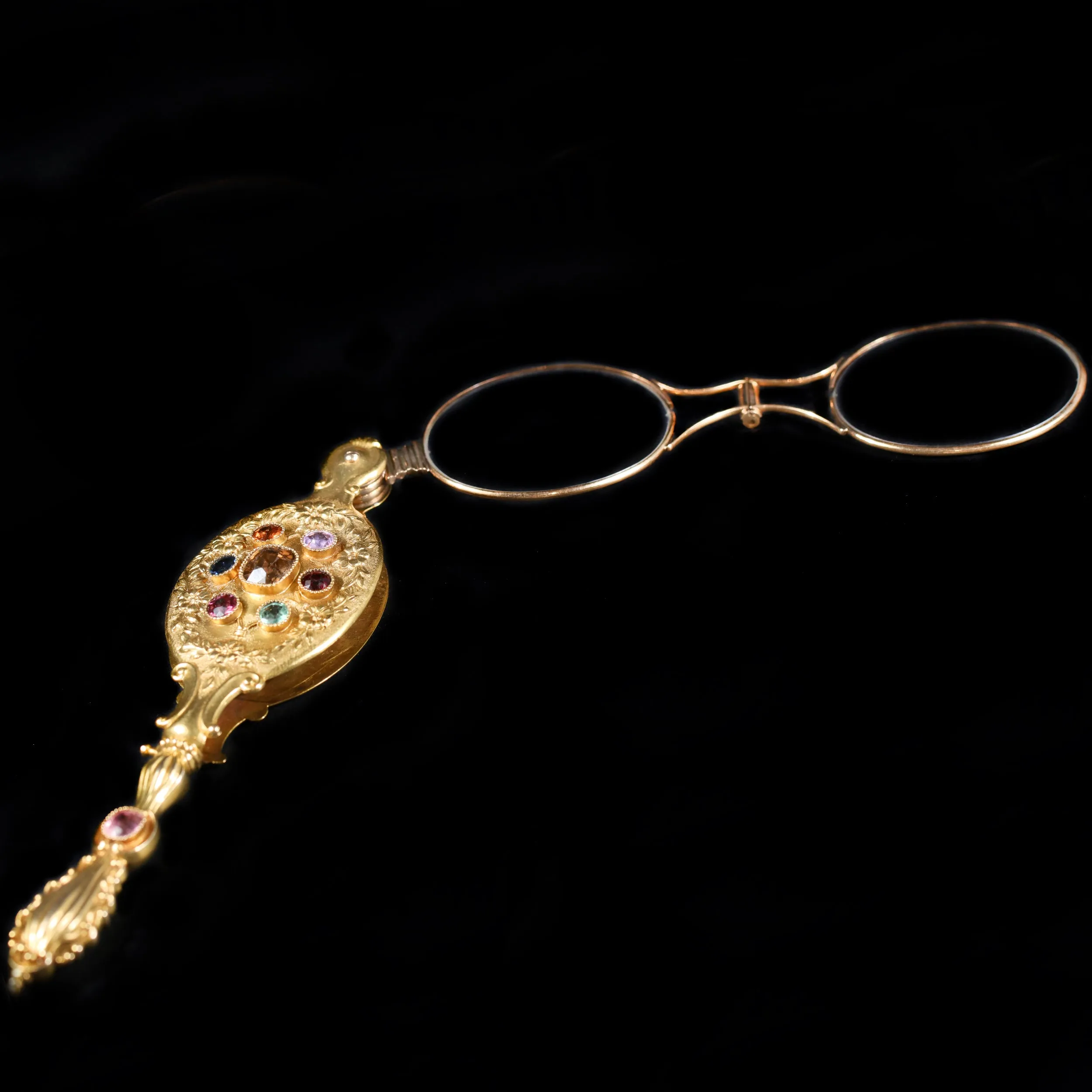 Victorian 6.70 CTW Gemstone Lorgnette