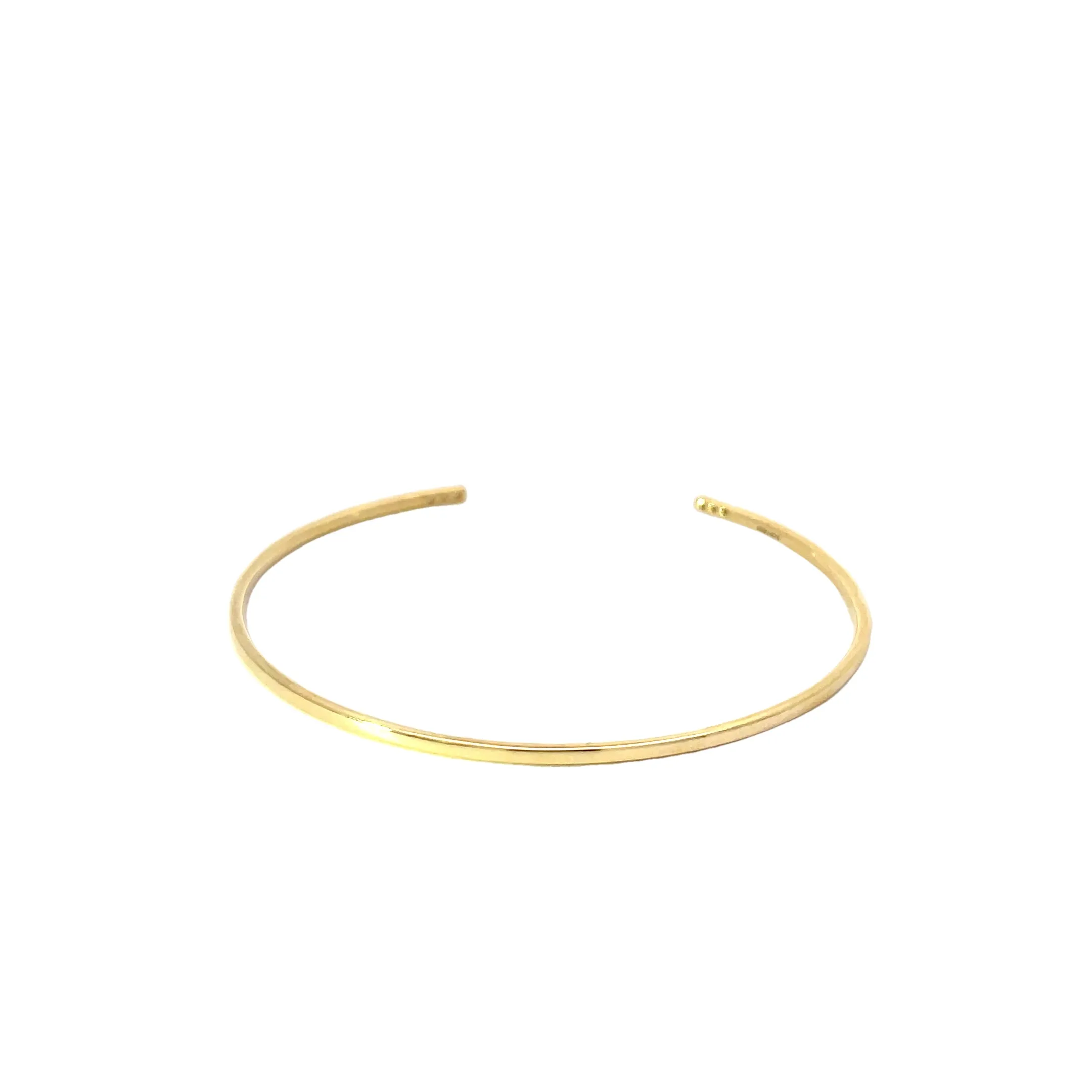 Yellow Gold Diamond Open Bangle Bracelet