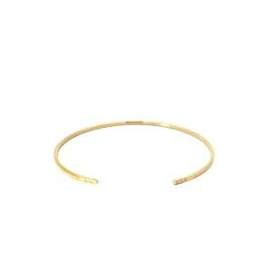 Yellow Gold Diamond Open Bangle Bracelet