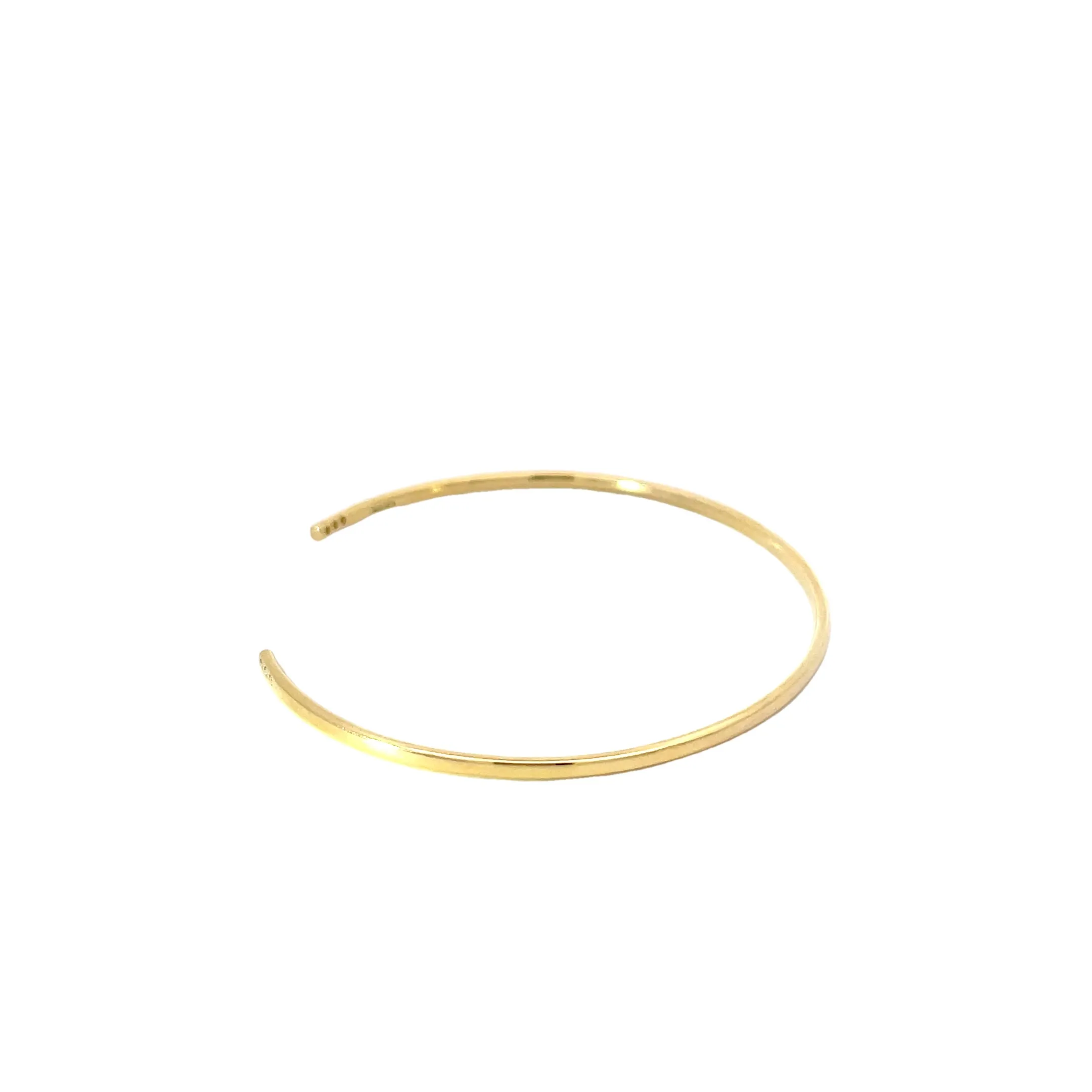 Yellow Gold Diamond Open Bangle Bracelet