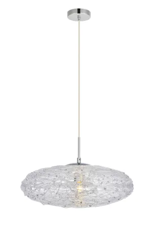 ZC121-LDPD2064 - Living District: Lilou Collection Pendant D16.1 H7.1 Lt:1 Chrome and Clear Finish