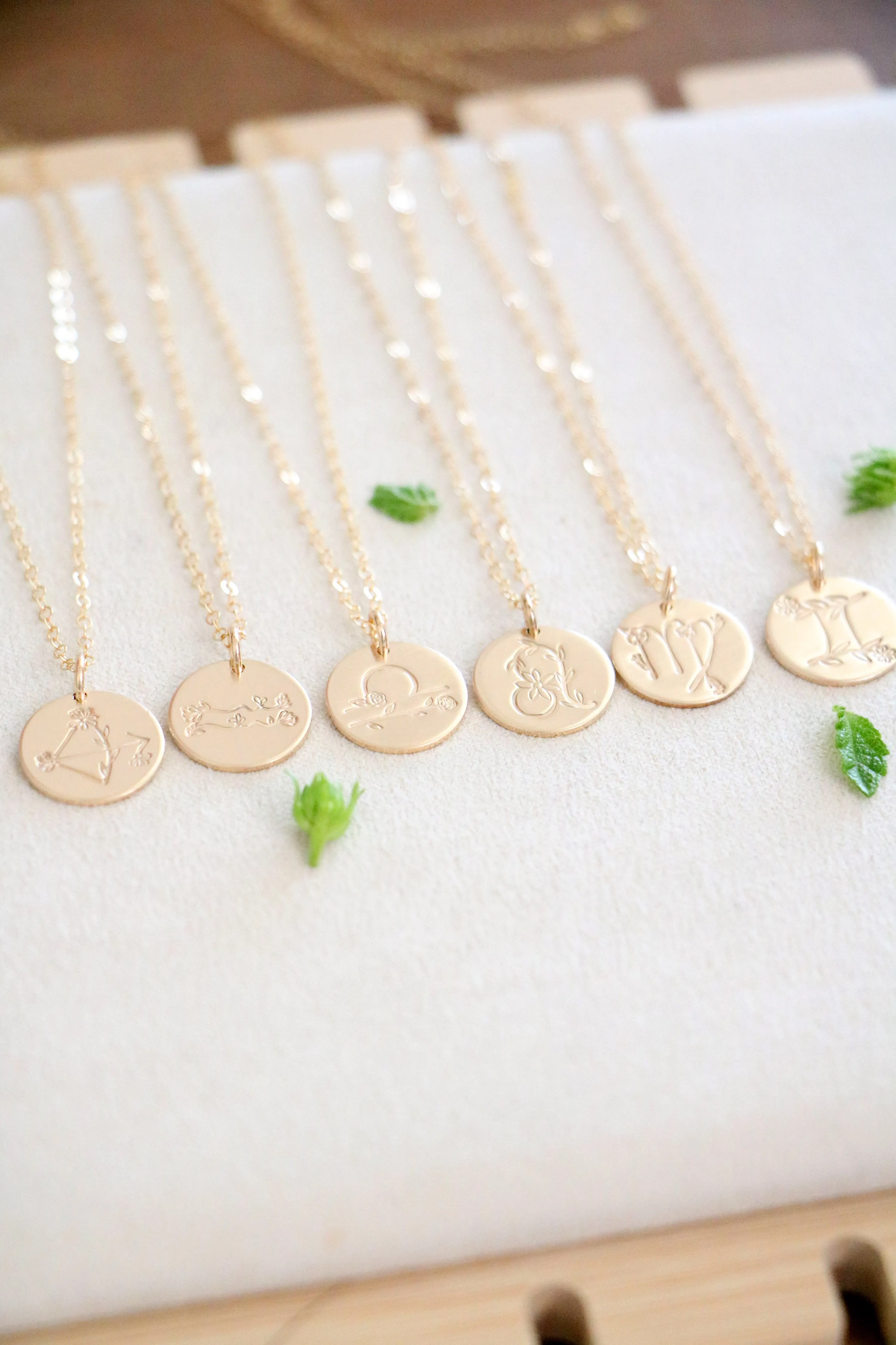 zodiac flora necklace { gold   silver }