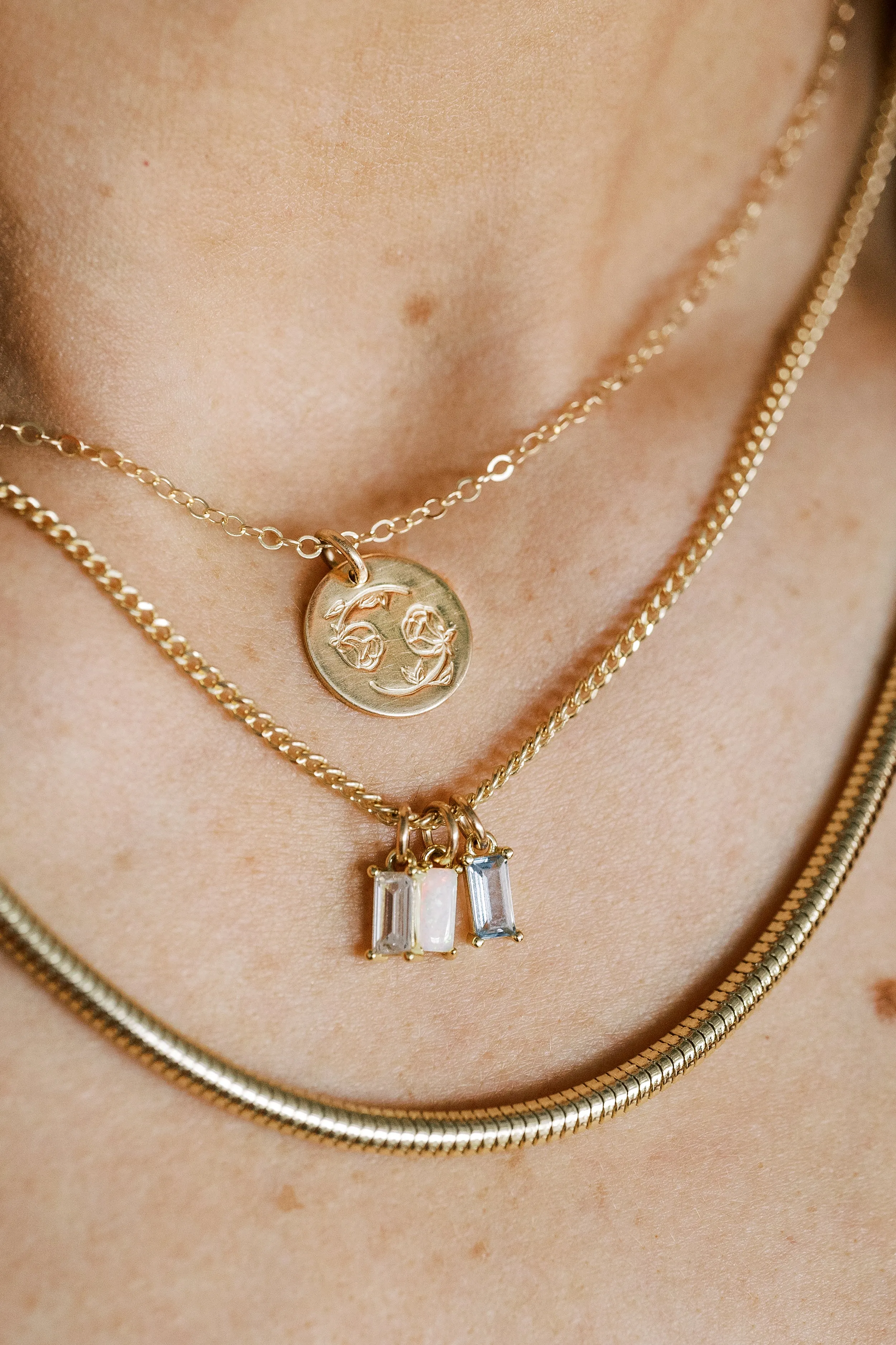 zodiac flora necklace { gold   silver }